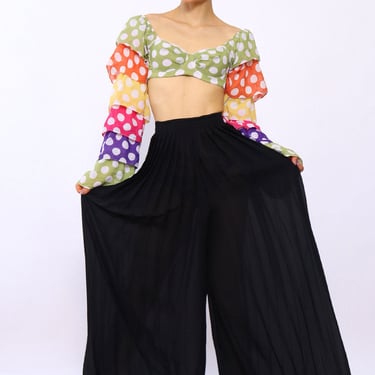 Onyx Accordion Pleated Palazzo Pants XS/S