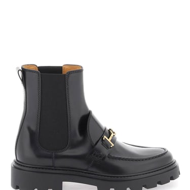 Tod's Chelsea Ankle Boots With Metal Detail Women