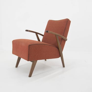 Red Armchair, 1960s, Czechoslovakia 