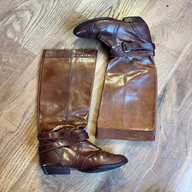 Vintage Leather Riding Boots Enzo Angiolini Size 5.5 