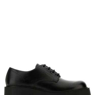 Prada Man Black Leather Lace-Up Shoes