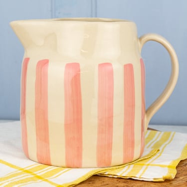 Pink Striped Pitcher