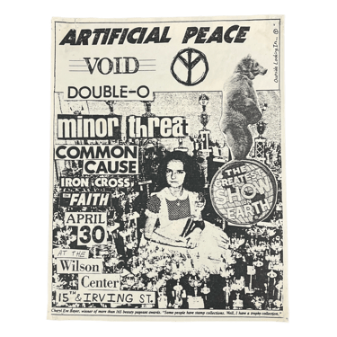 Vintage Minor Threat Faith Void &quot;Wilson Center&quot; Flyer