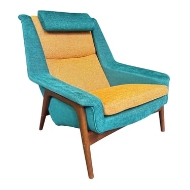 Vintage Danish Mid Century Modern "Profil" Lounge Chair by Folke Ohlsson for Dux 