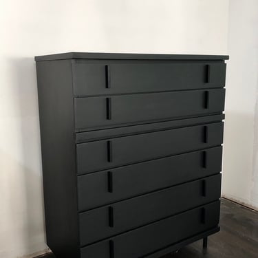 Vintage Black MCM Chest of Drawers-ask for shipping quote 