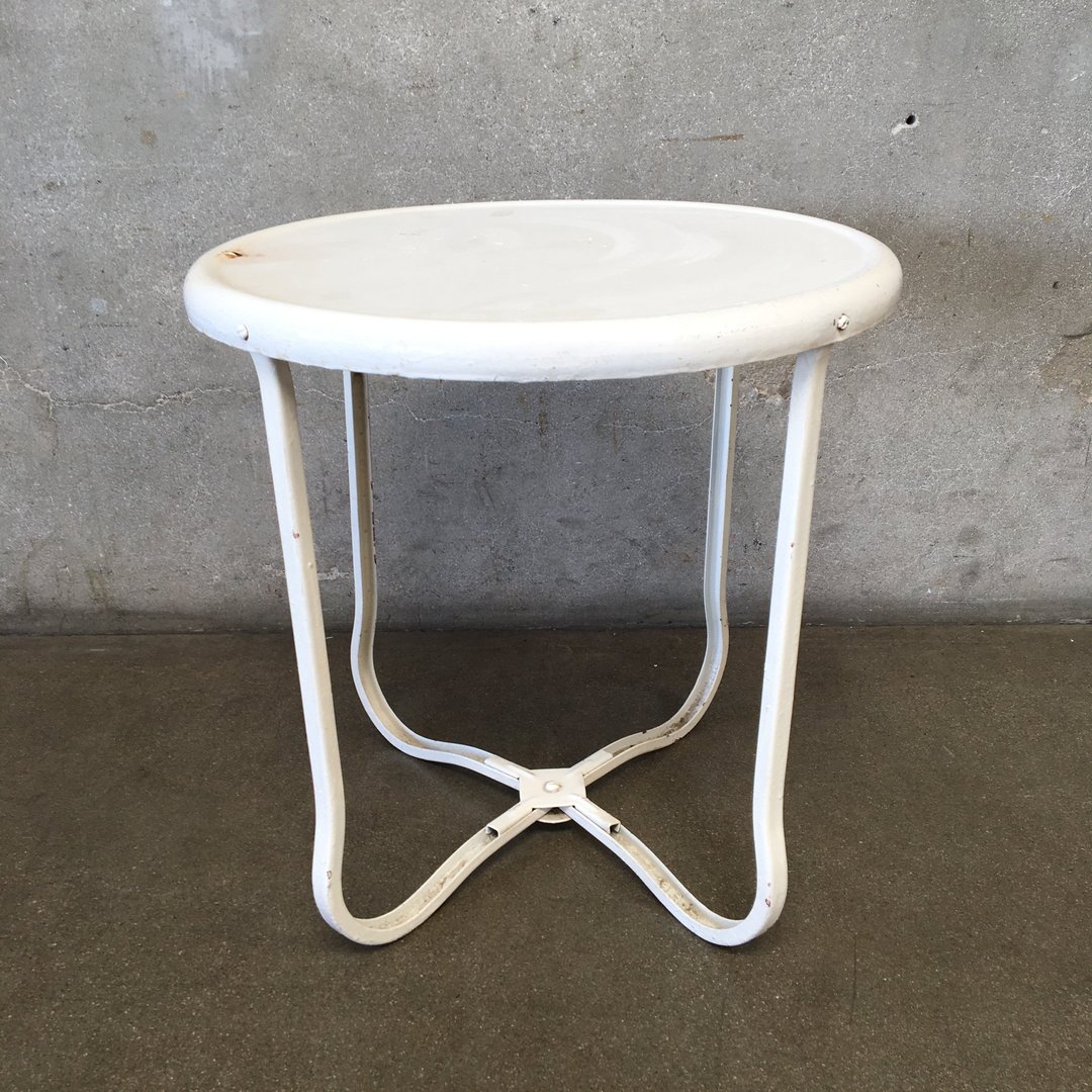 Round Metal Vintage Side Table Urban Americana Long Beach, CA