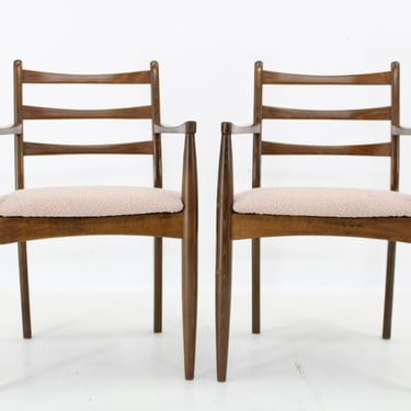 1960s Pair of Beech Armchairs, Czechoslovkia 