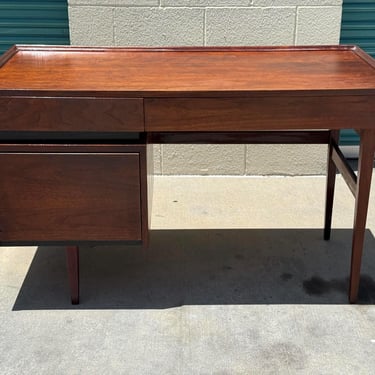 Mid-Century Architectural Walnut Desk designed by Merton Gershun for Dillingham 