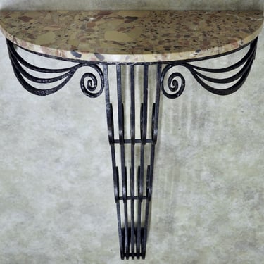 French Art Deco waterfall-style console (#1684)