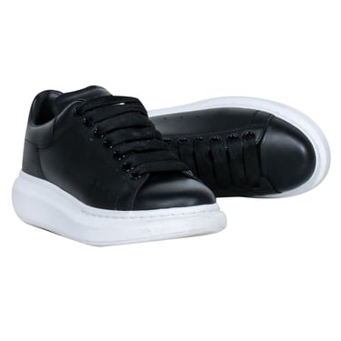 Alexander McQueen - Black Leather Lace Up Sneakers Sz 6.5