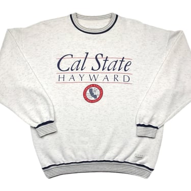 Vintage 90s California State University Hayward(East Bay) Collegiate Crewneck Sweatshirt Pullover Size Large/XL 