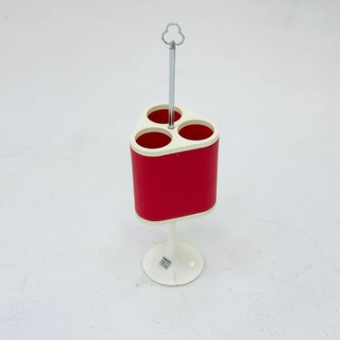 Space age red white  bottle /drink holder 1970s  