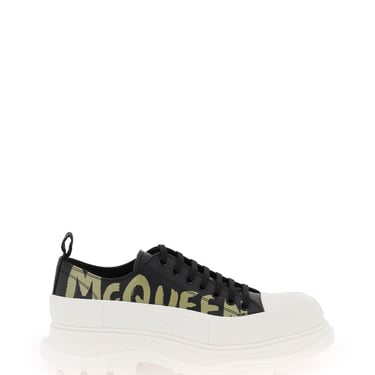 Alexander Mcqueen Tread Slick Sneakers With Graffiti Logo Men