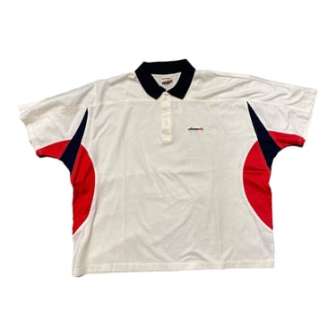 (M) White Ellesse Made in Italy Polo Shirt 081622 JF