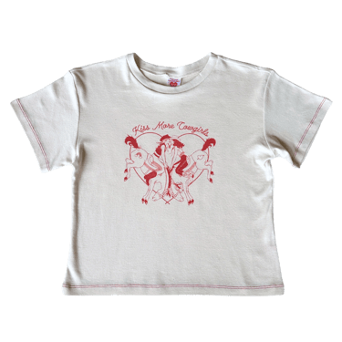 Fruit Face - Kiss More Cowgirls Baby Tee (XL-4X)