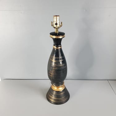 Retro Black and Gold Ceramic Table Lamp 