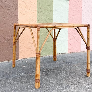 Pencil Reed Rattan Game Table