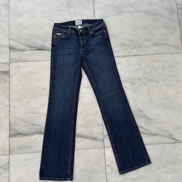 Y2K Vintage Bootcut Jeans Low Rise Blue White House Black Market Blanc Women’s 4 Western Cowgirl 