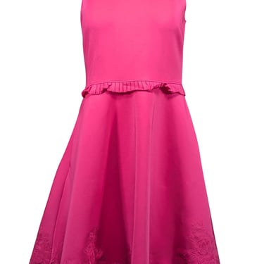 Ted Baker - Hot Pink w/ Floral Eyelet Trim Detail Sz 6