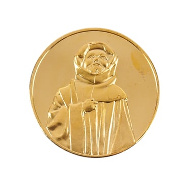 24k Gold Plated Bronze Medal Coin Mourner Claus Sluter 