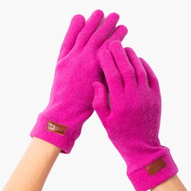 Cashmere classic gloves, pink