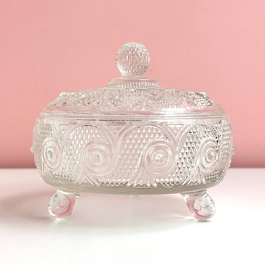 Ornate Glass Candy Dish by Avon 
