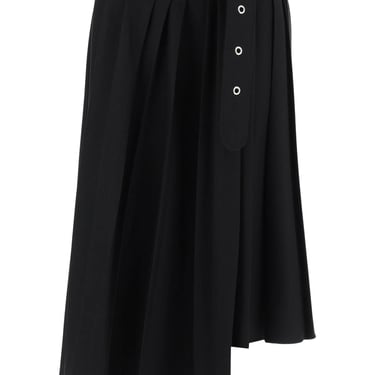 Off-White Belted Tech Drill Pleated Skirt Women