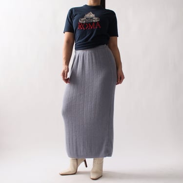 Vintage Soft Angora Blend Knit Skirt - W26+