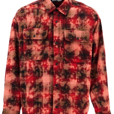 Palm Angels 'Flannel Shirt With Curved Logo Men