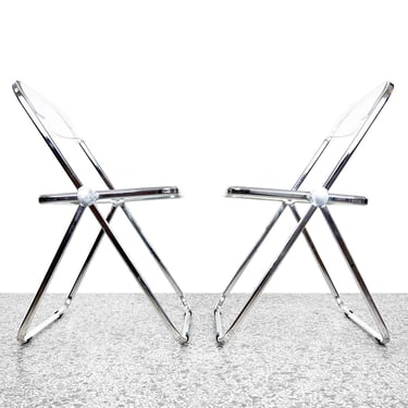 Giancarlo Piretti "Plia" Folding Chairs for Castelli - Set of Two 
