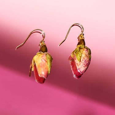 Rosebud Dangle Earrings