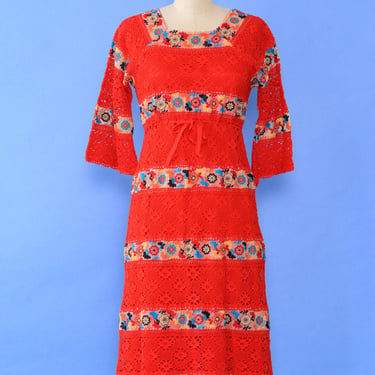 Poppy Lace Embroidered Dress XS-M
