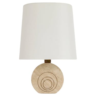 Concentric Travertine Table Lamp