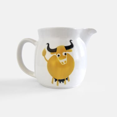 Arabia Finland Yellow Heluna Bull / Cow /Steer Creamer Pitcher 