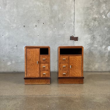 Pair of N.E Corengia Art Deco Night Stands