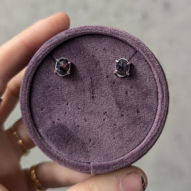 Silver Prong Set Winza Sapphire Studs