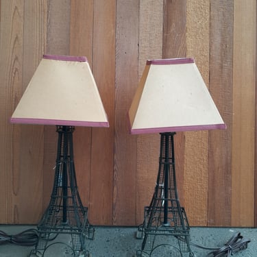 Wire Eiffel Tower Lamps