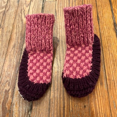 Berkley Knit Slipper Sock Pink Sample