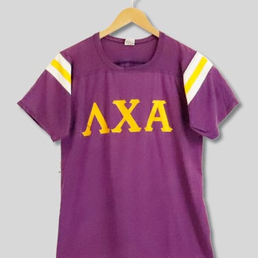 Vintage Alpha Chi Alpha Football Jersey Style T Shirt Sz L