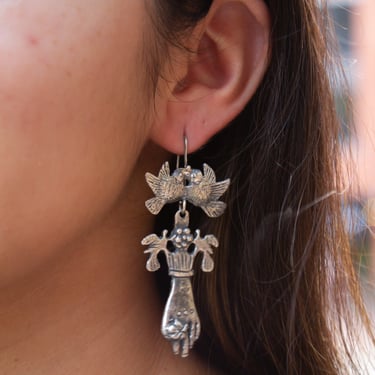 AGM Oaxacan Handmade Silver Earrings - Manitas