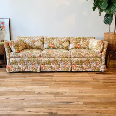 Vintage Floral Quilted Sofa