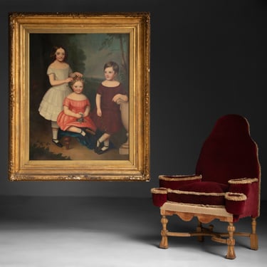 Portrait of Three Children / William & Mary Armchair