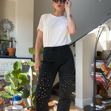 VTG Y2K Caché Black Beaded Cutout Pants 