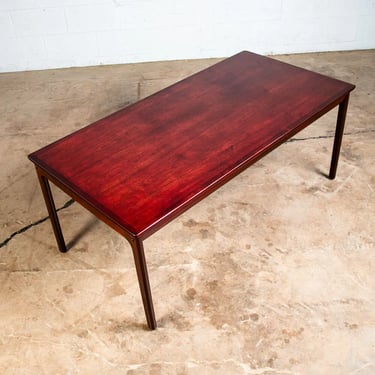 Mid Century Danish Modern Coffee Table Ole Wanscher Mahogany Refinished Vintage