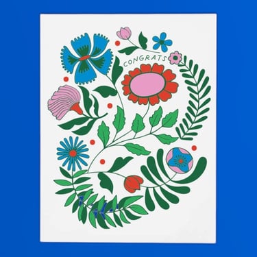 Floral Congrats Greeting Card