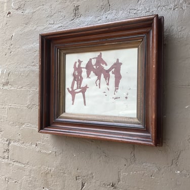 Ink on Paper in Victorian Frame