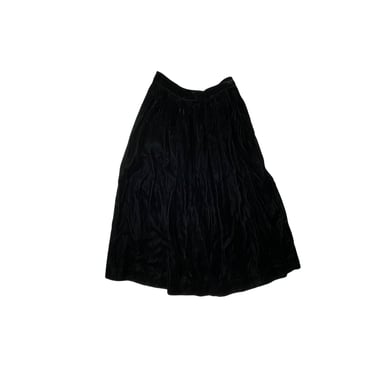 Vintage 80's Susan Bristol Black Thick Velvet Skirt, Size 6 P 
