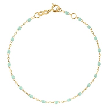 6.7" Classic Gigi Bracelet - Jade + Yellow Gold