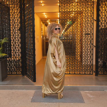 Gold Bars Holographic Caftan 