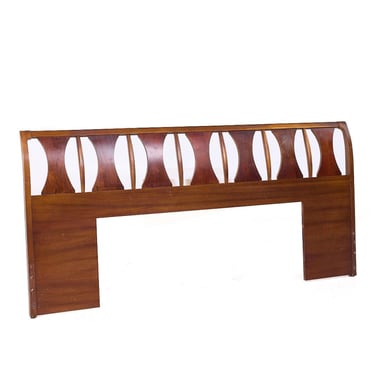 Kent Coffey Perspecta Mid Century Walnut and Rosewood King Headboard - mcm 